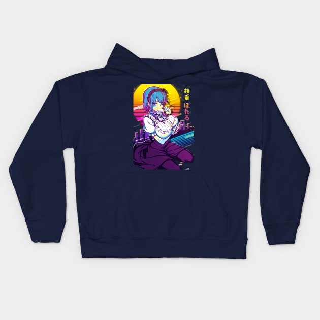 Hotaru Shidare Kids Hoodie by 80sRetro